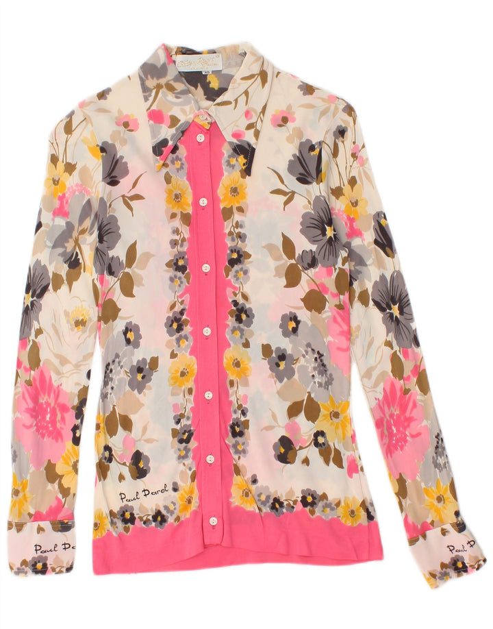 PAUL PAREL Womens Shirt IT 42 Medium Multicoloured Floral