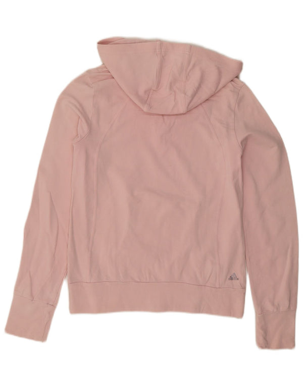Adidas Damen Graphic Hoodie Pullover UK 16 Große rosa Baumwolle