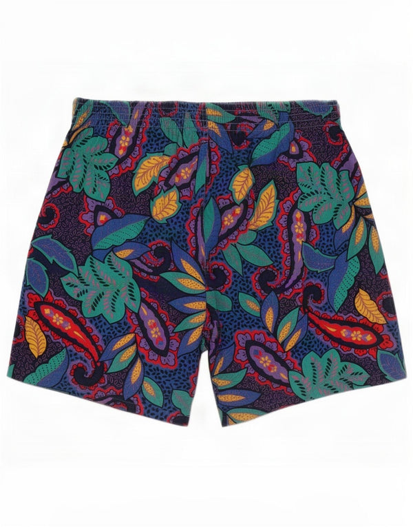 Vintage Herren Sport Shorts IT 48 Medium Mehrfarbig geblümte Baumwolle