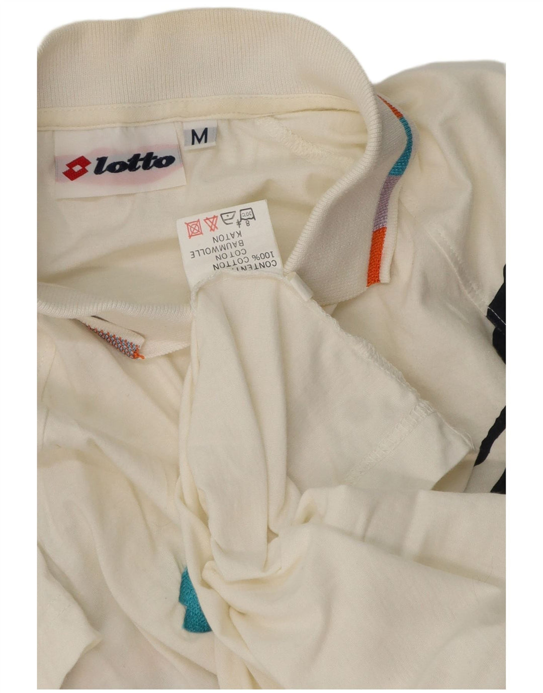 Lotto Herren-Poloshirt mit Grafik, mittelweiße Baumwolle