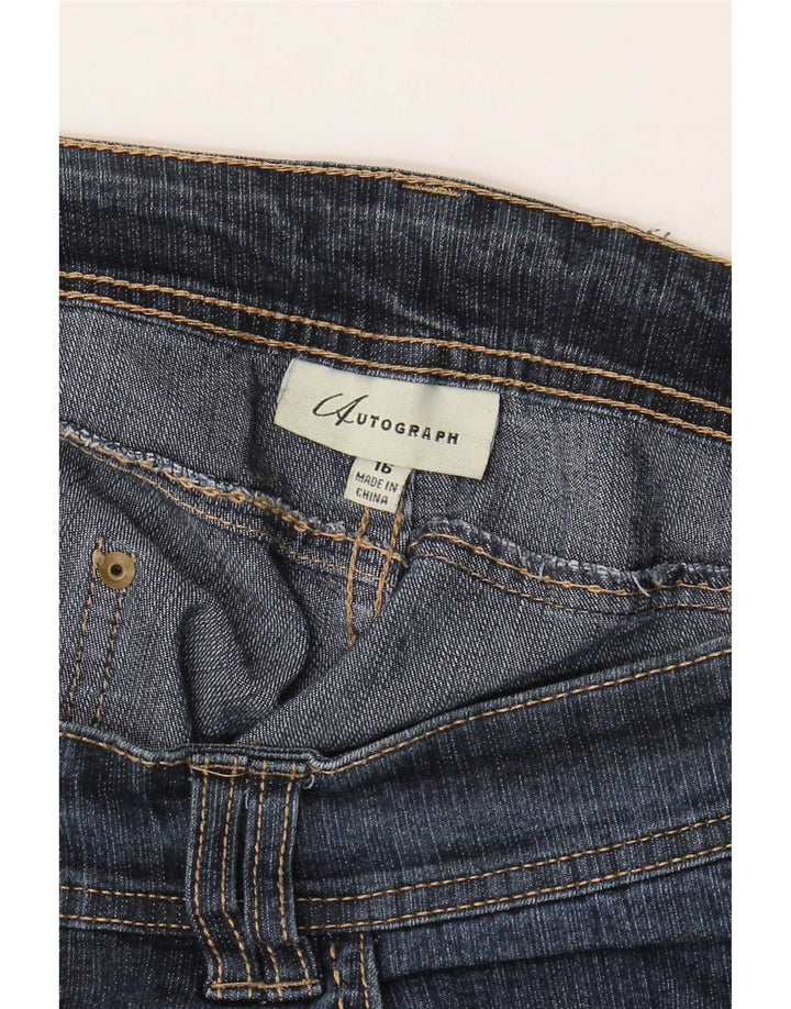 Marks & Spencer Damen Bootcut Jeans UK 16 Large W36 L30 Marineblau