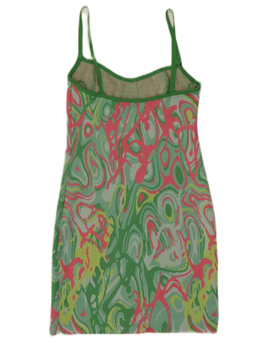 Zara Damen-Etuikleid mit abstraktem Muster, Größe S, mehrfarbig