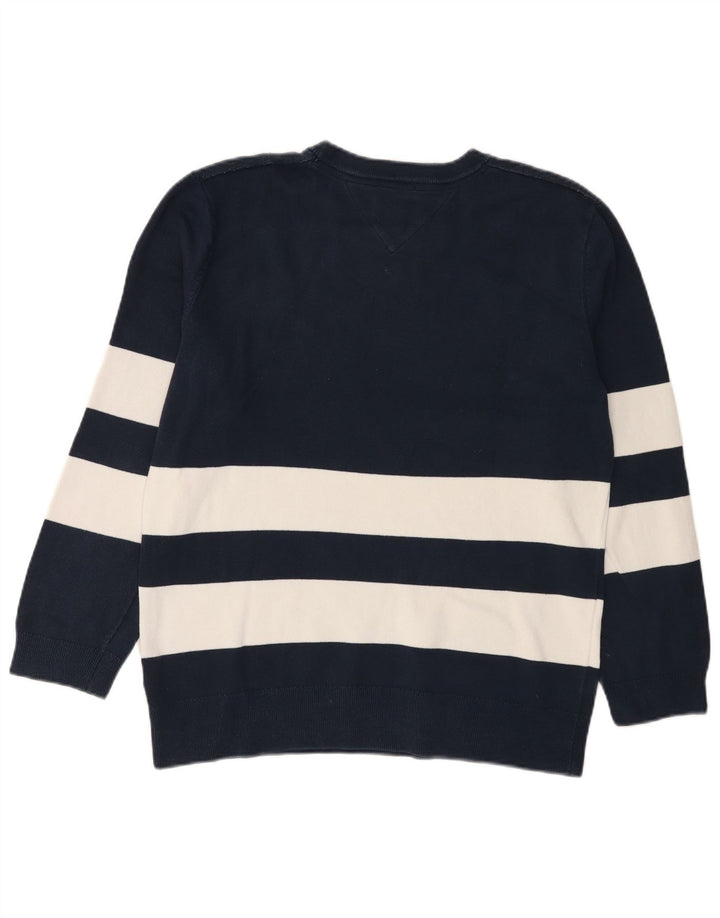 Tommy Hilfiger Herren-Pullover mit grafischem Rundhalsausschnitt, mittleres Marineblau