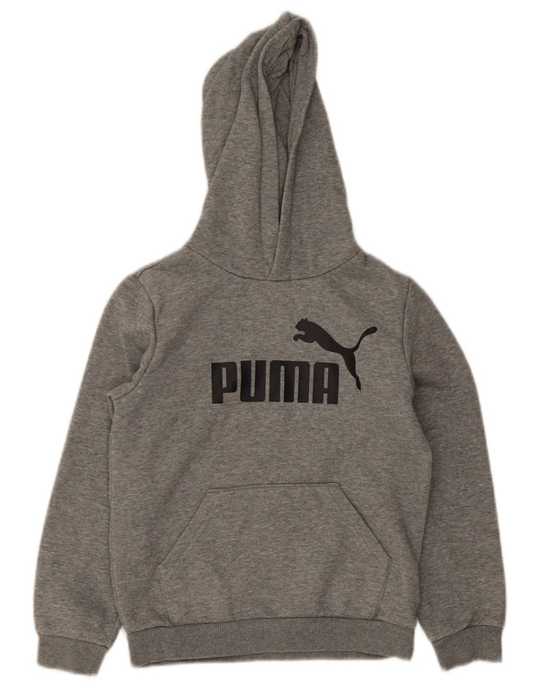 Puma Jungen Graphic Regular Fit Kapuzenpullover 9–10 Jahre Grau Baumwolle Sport