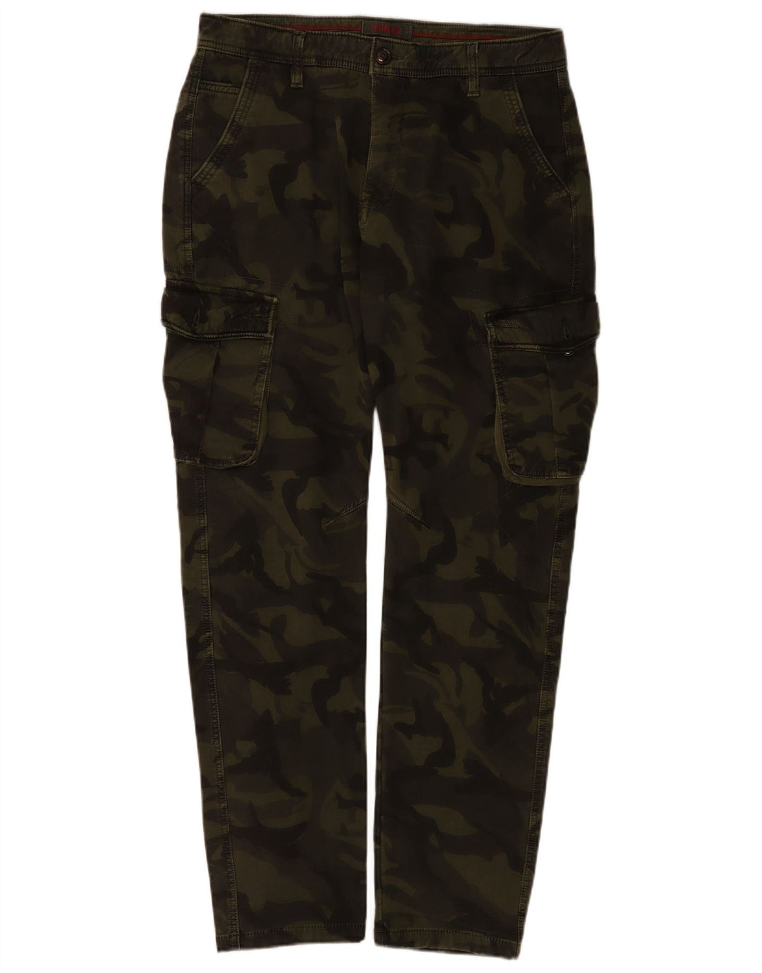 Forex Herren Slim Cargohose W32 L32 Khaki Camouflage