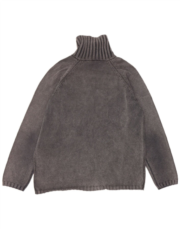 Zara Herren-Cardigan-Pullover, große graue Baumwolle
