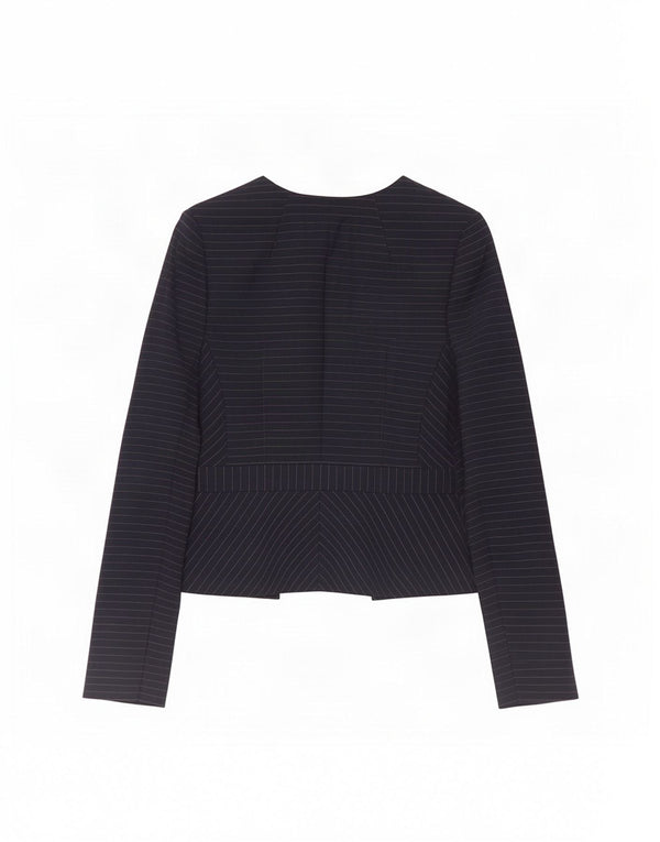 Offene Blazerjacke für Damen von Hobbs, Größe S, Marineblau, Nadelstreifen, Polyester