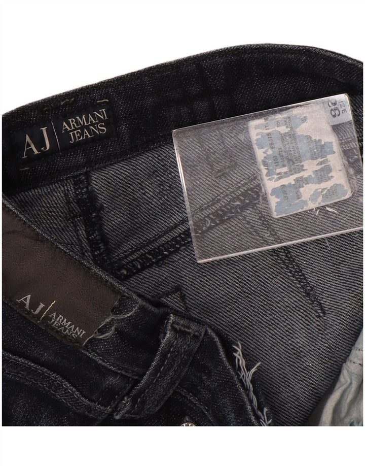 Armani Damen Straight Jeans W26 L32 Marineblaue Baumwolle