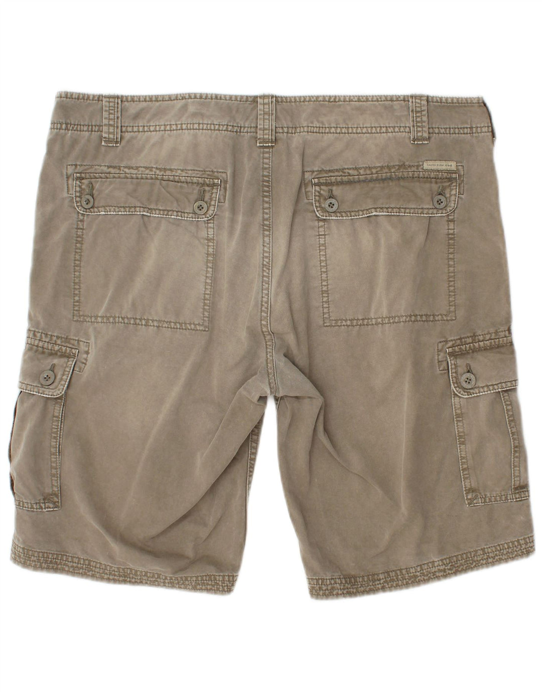 CALVIN KLEIN Herren Regular Slim Cargo Shorts W36 Large Khaki Baumwolle