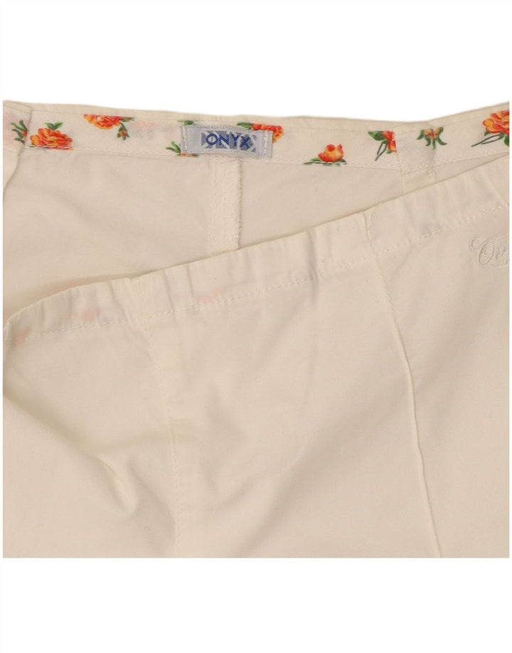 Onyx Damen Gerade Freizeithose W28 L25 Weiß