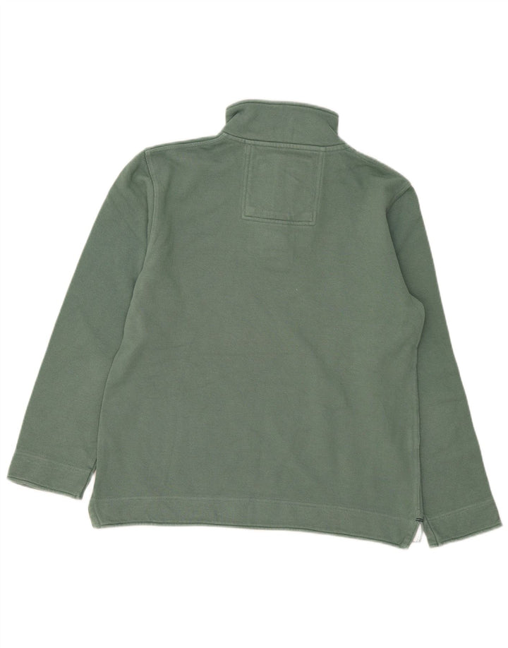 Crew Clothing Herren-Sweatshirt mit 1/4-Reißverschluss, reguläre Passform, Mittelgrün