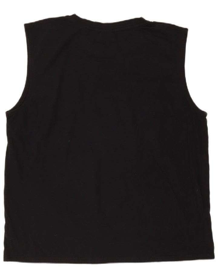 Fila Herren Weste Top 2XL Schwarz Baumwolle