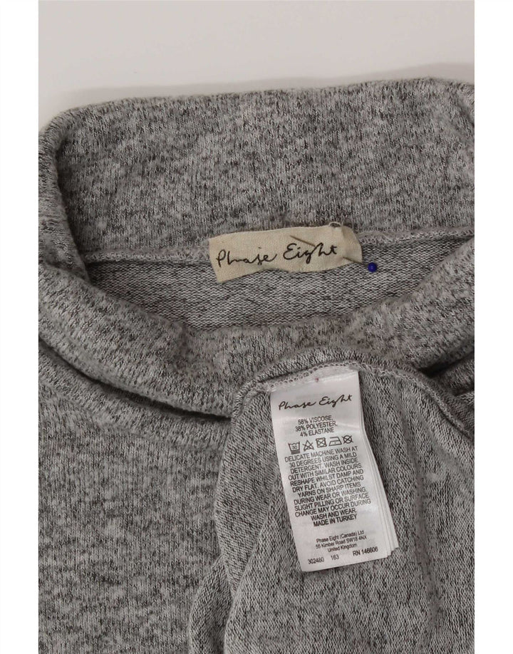 Phase Eight Damen Rollkragenpullover UK 18 XL Graue Viskose
