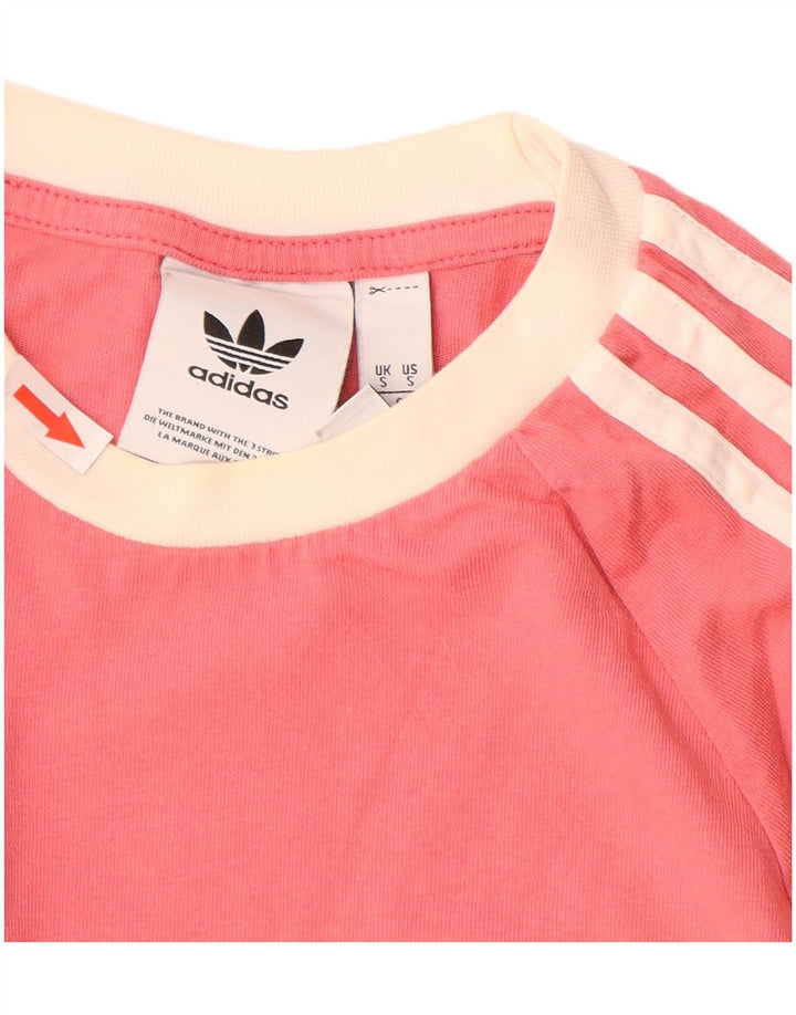 Adidas Herren Top Langarm Small Rosa Baumwolle