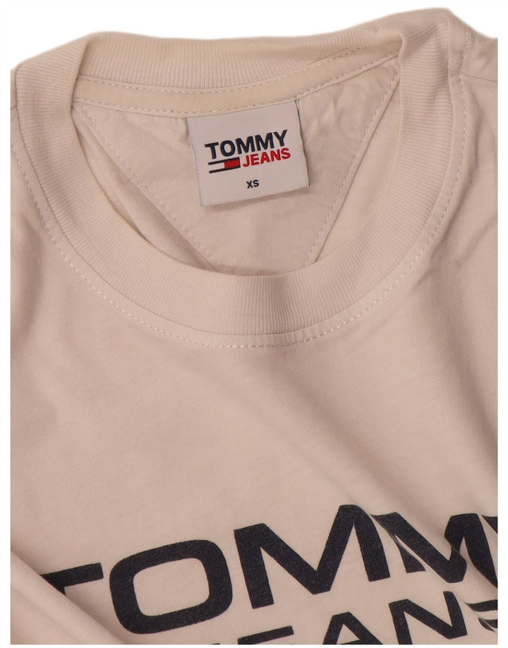 Tommy Hilfiger Herren T-Shirt mit Grafik, XS, Weiß
