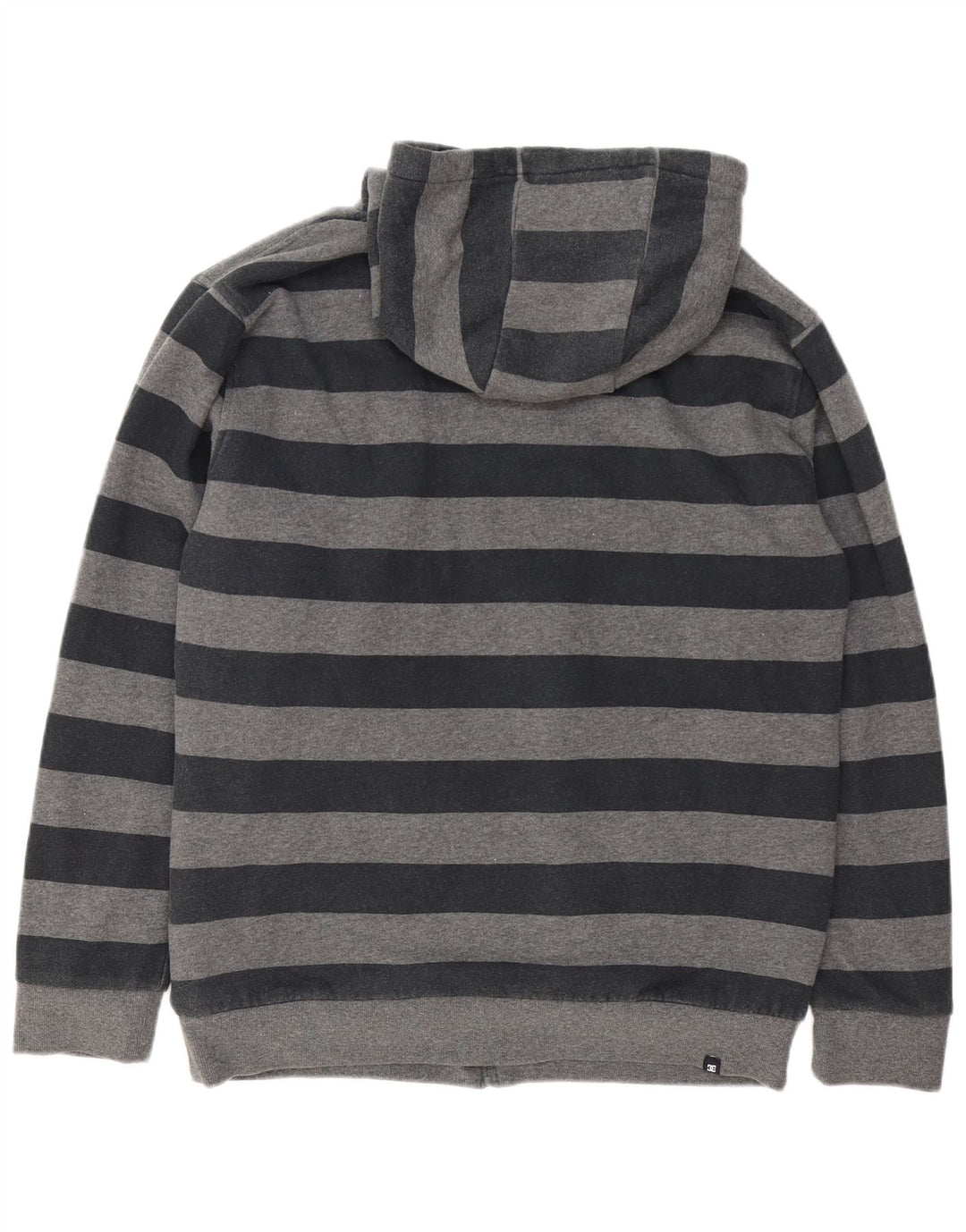 DC Herren-Kapuzenpullover mit Reißverschluss, groß, grau gestreift, Baumwolle