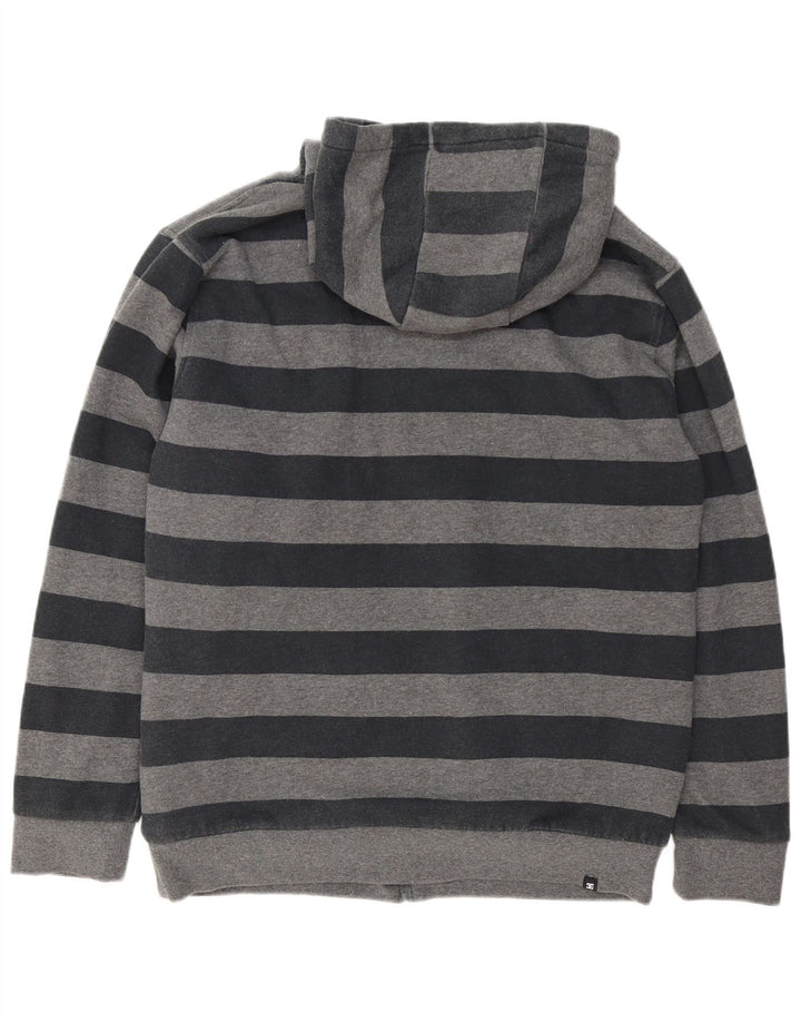 DC Herren-Kapuzenpullover mit Reißverschluss, groß, grau gestreift, Baumwolle