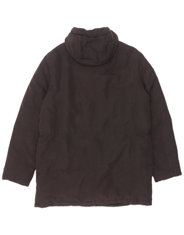 Geox Herren Respira Hooded Wattierter Mantel UK 44 2XL Schwarz Polyamid