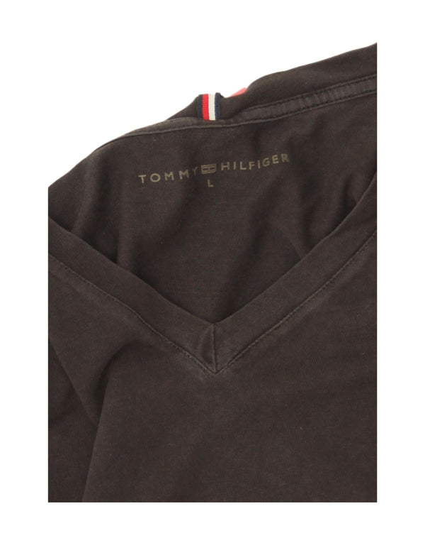 Tommy Hilfiger Damen T-Shirt Top UK 16 Large Schwarz