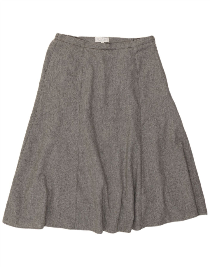 Cotswold Damen A-Linienrock UK 18 XL W36 Grau geflecktes Polyester