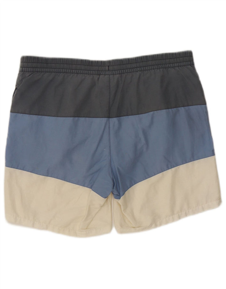 Lacoste Herren-Badeshorts, mittelgroß, mehrfarbig, Colourblock-Baumwolle