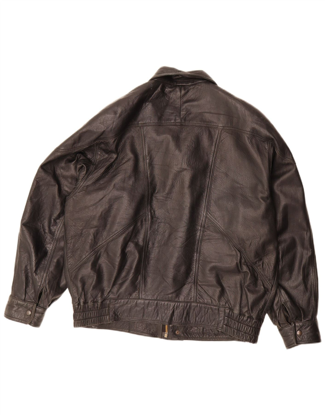 Vintage Herren Lederjacke UK 42 XL Schwarzes Leder