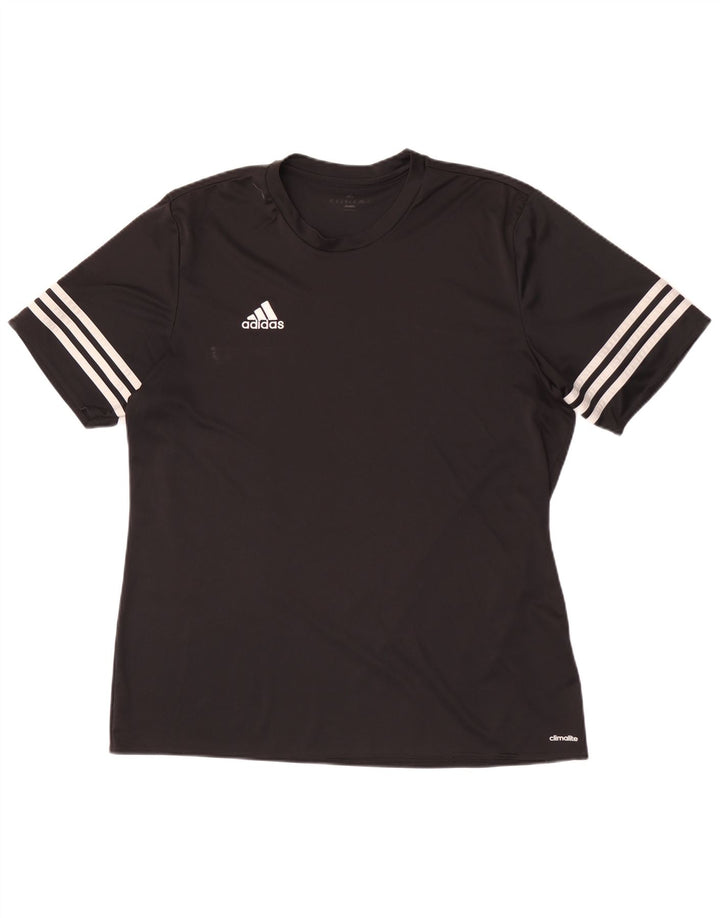 Adidas Herren Climalite T-Shirt Top Large Schwarz Polyester