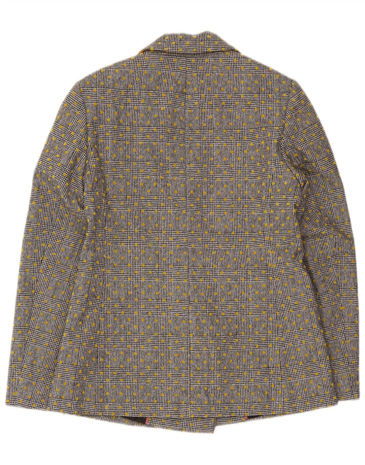Boden Zweireihiger Blazer für Damen, UK 10, Größe S, grau gefleckte Wolle