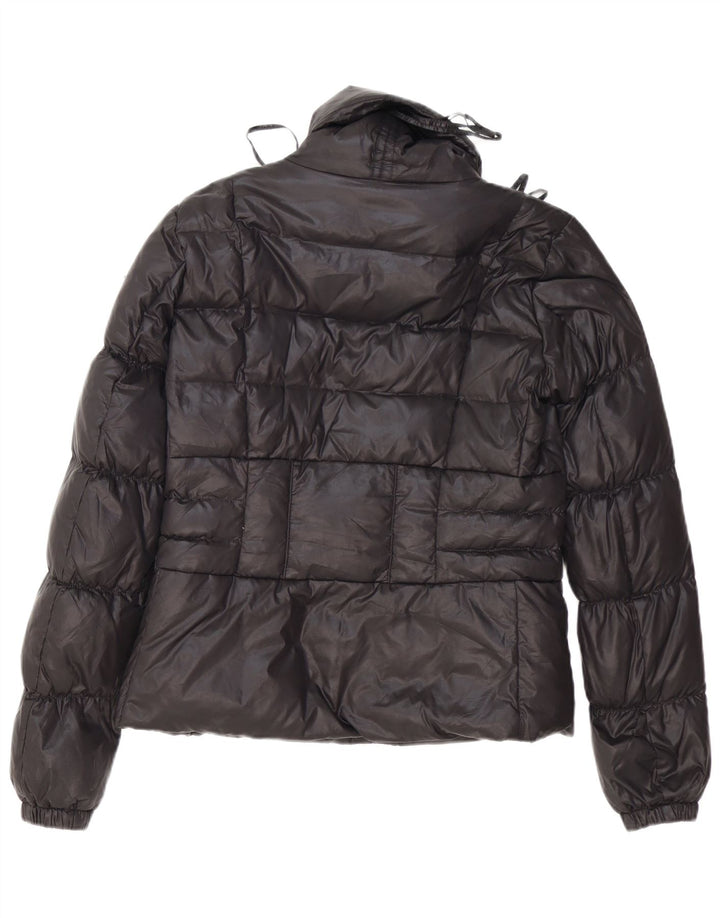 Guess Damen Wattierte Jacke UK 16 Large Schwarz Polyester