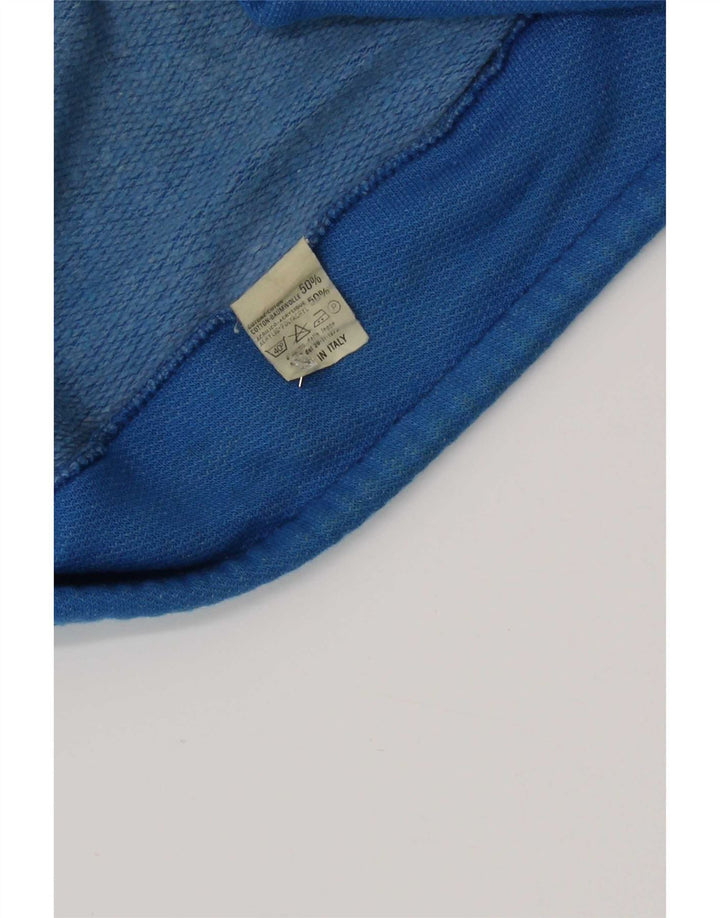 Vintage Damen Übergroßer Grafik-Sweatshirt-Pullover UK 14 Mittelblau