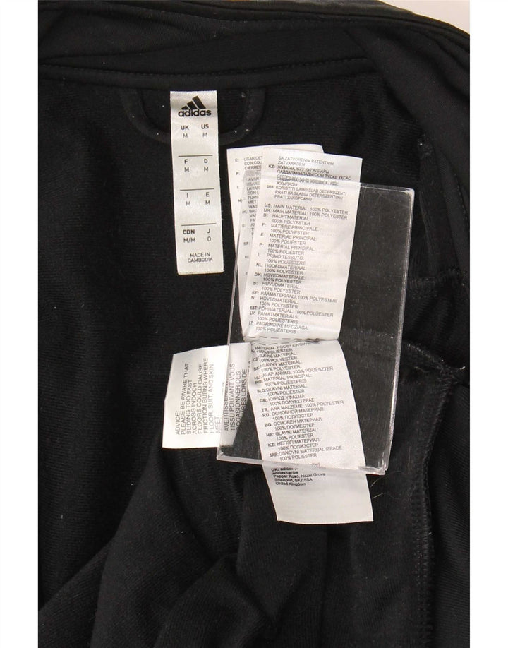 Adidas Herren-Trainingsanzug-Top-Jacke aus mittelschwarzem Polyester
