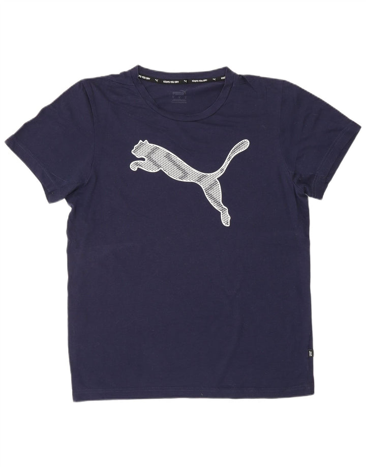 PUMA Herren Grafik T-Shirt Top Medium Marineblau