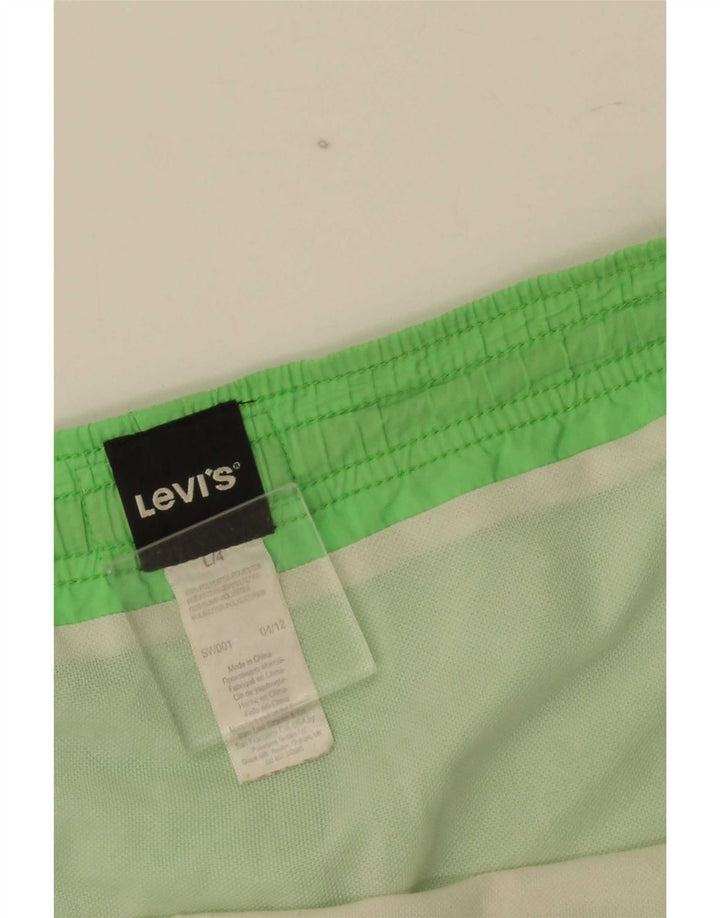 Levi's Herren-Badeshorts mit Grafik, groß, grünes Polyester