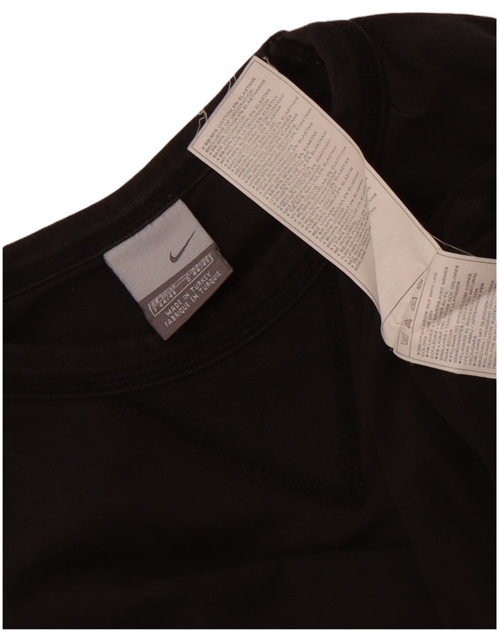 Nike Herren Top Langarm UK 36/38 Small Schwarz Baumwolle