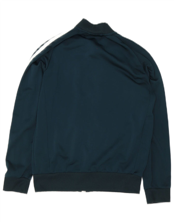 Adidas Jungen-Trainingsanzug-Top-Jacke, 9–10 Jahre, weißes Colourblock-Polyester
