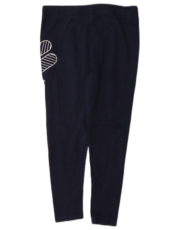 Fila Womens Graphic Leggings UK 12 Medium Marineblau Baumwolle