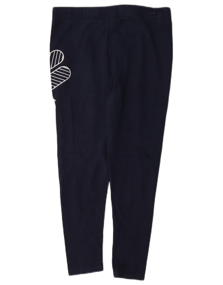 Fila Womens Graphic Leggings UK 12 Medium Marineblau Baumwolle