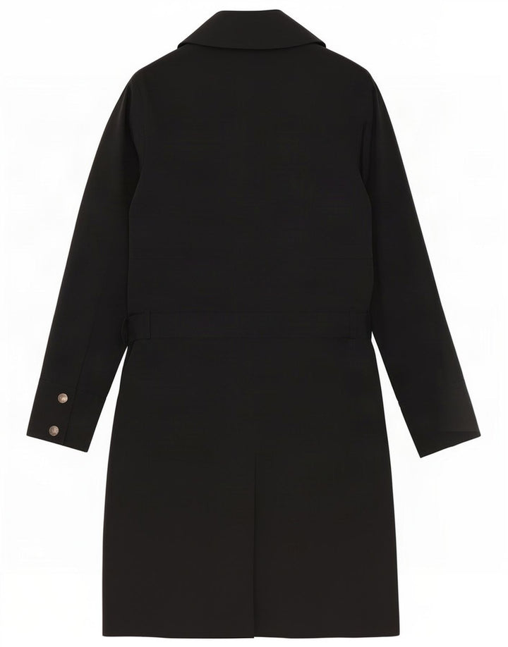 Hugo Boss Damen Langarm-Etuikleid UK 10 Small Schwarz Polyester