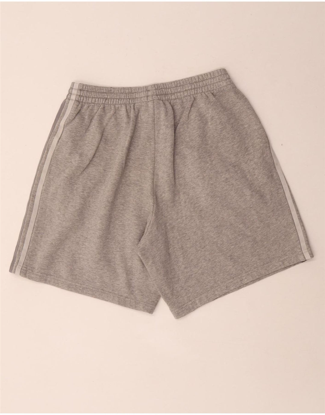 Adidas Herren-Sportshorts aus mittelgrau gefleckter Baumwolle
