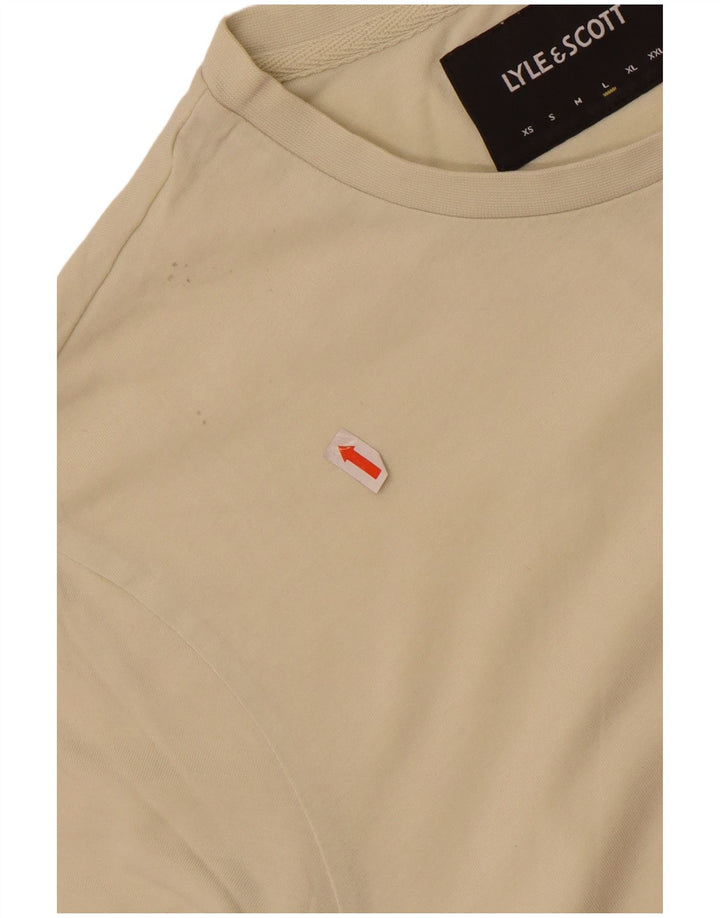 Lyle & Scott Herren T-Shirt Top Large Beige Baumwolle
