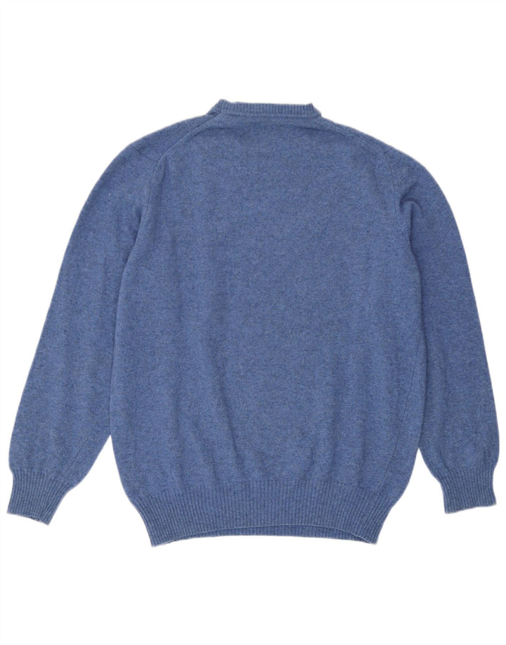 Zara Herren-Pullover mit Rundhalsausschnitt, Größe L, Blau