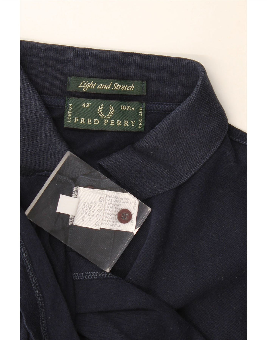 Fred Perry Herren-Poloshirt, mittelmarineblaue Baumwolle