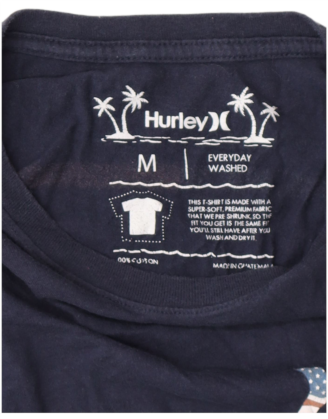 HURLEY Herren-T-Shirt mit Grafik, mittelmarineblaue Baumwolle