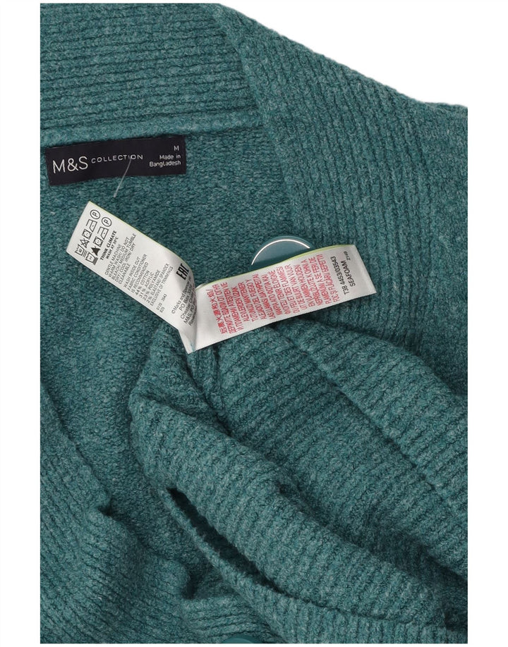 Marks & Spencer Damen-Cardigan-Pullover UK 14 Mitteltürkis aus Baumwolle