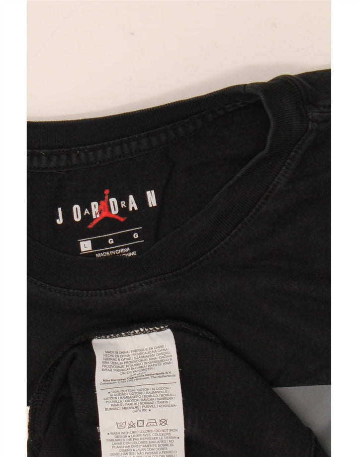 Jordan Herren-T-Shirt mit Grafik, groß, aus schwarzer Baumwolle