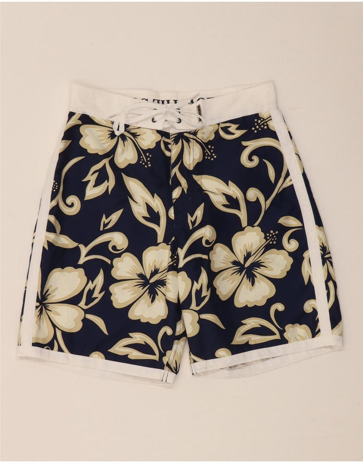 Sundek Herren-Badeshorts, klein, marineblau, geblümt, Polyester