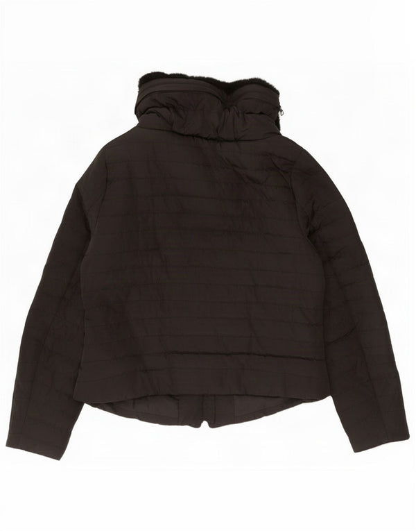 Elle Wattierte Jacke mit Kapuze für Mädchen, 15–16 Jahre, XL, Schwarz, Polyester