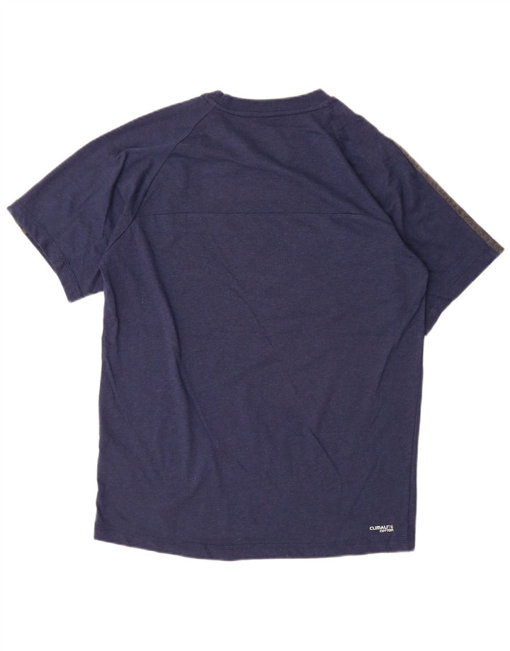 Adidas Herren Climalite T-Shirt Top Medium Marineblau Baumwolle