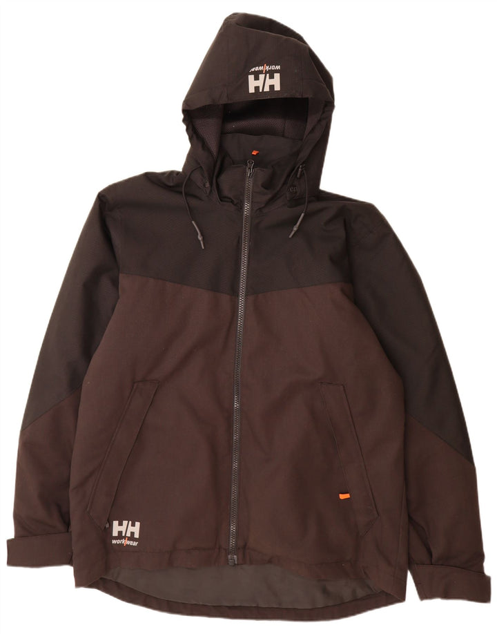 Helly Hansen Herren-Windbreaker-Jacke mit Grafik, Größe 40, Braun, Farbblock