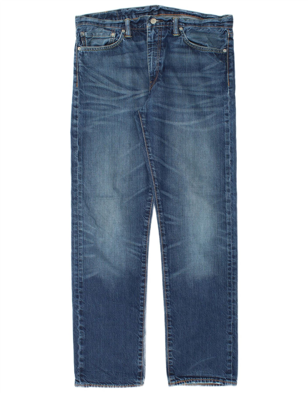 Levi's Herren 504 Straight Jeans W34 L32 Blaue Baumwolle